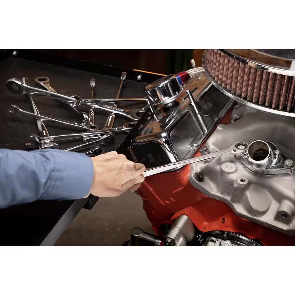 GearWrench 85888 12 Pc. 72-Tooth 12 Point XL X-Beam Ratcheting Combination Metric Wrench Set - 5