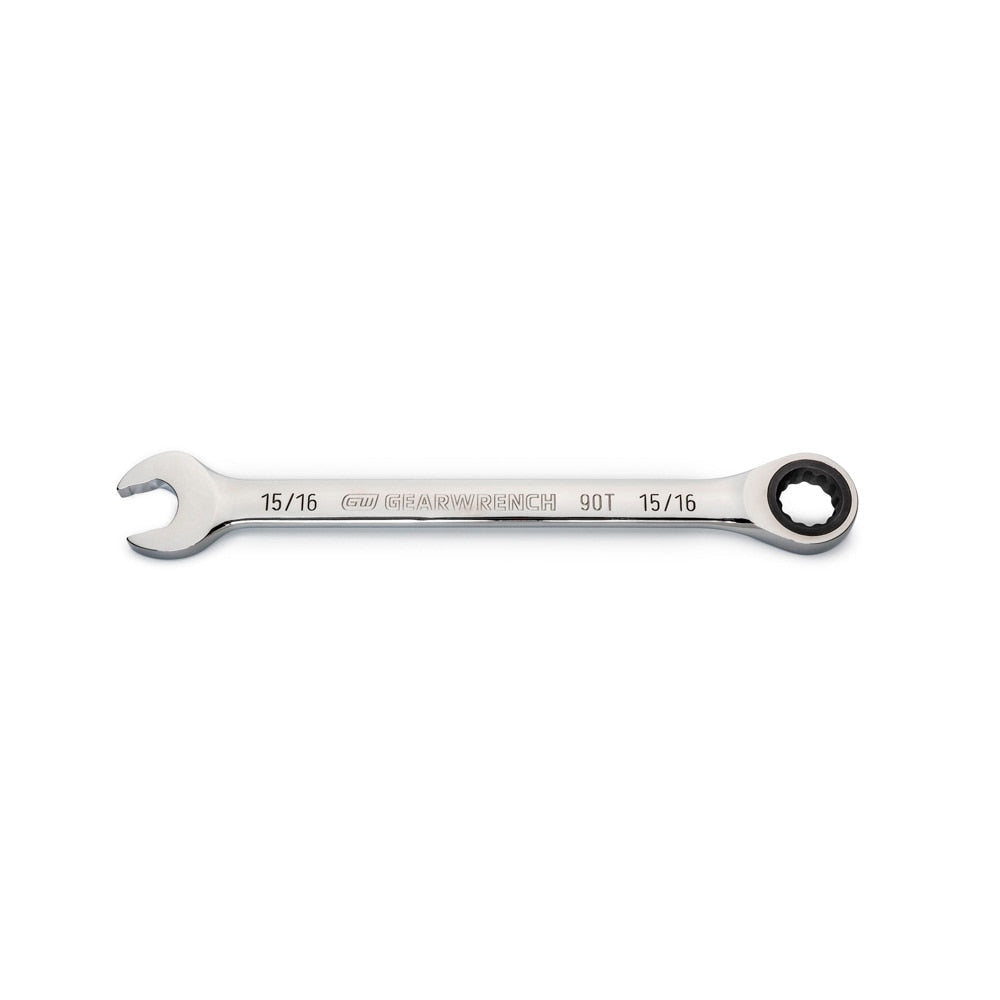 GEARWRENCH 86952 15/16 Inch 90-Tooth 12 Point Ratcheting Combination Wrench (Single)