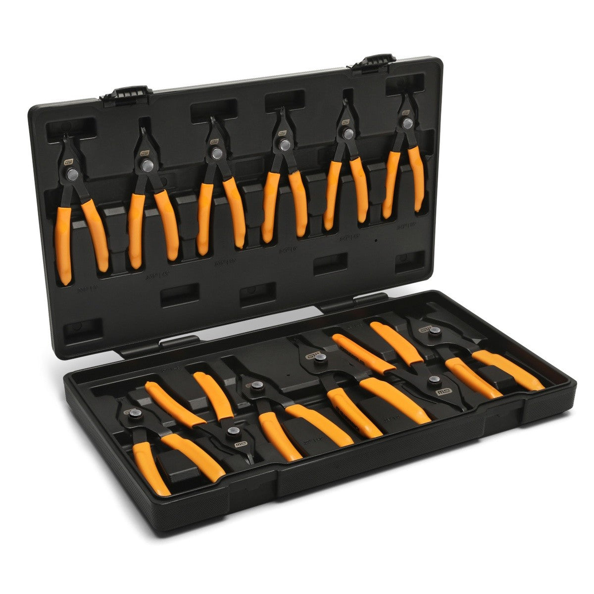 GearWrench 89710 Convertible Push Button Snap Ring Pliers Set with Case (12 Piece)