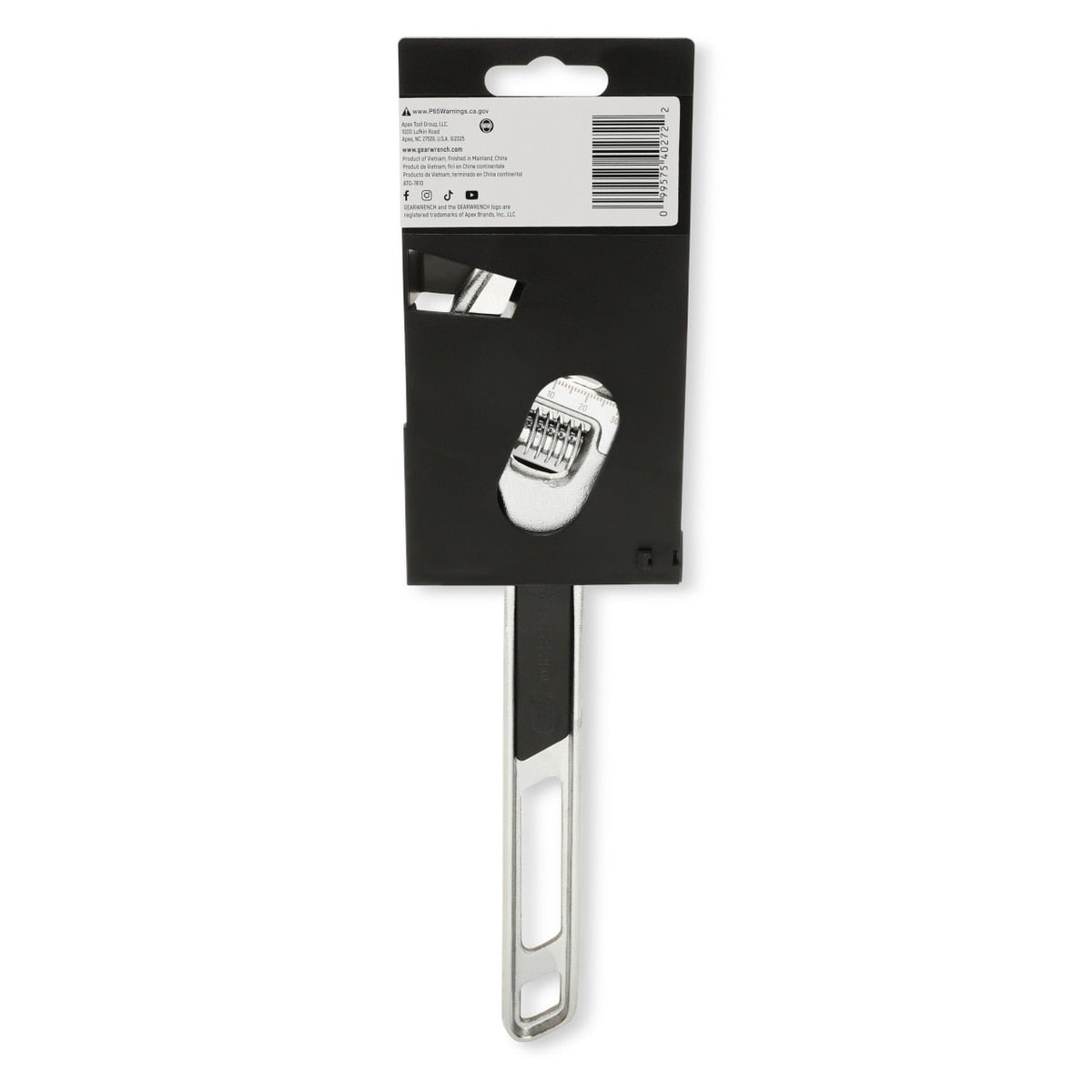 GearWrench 89753 10" Chrome Adjustable Wrench with 37mm Jaw Capacity - 6