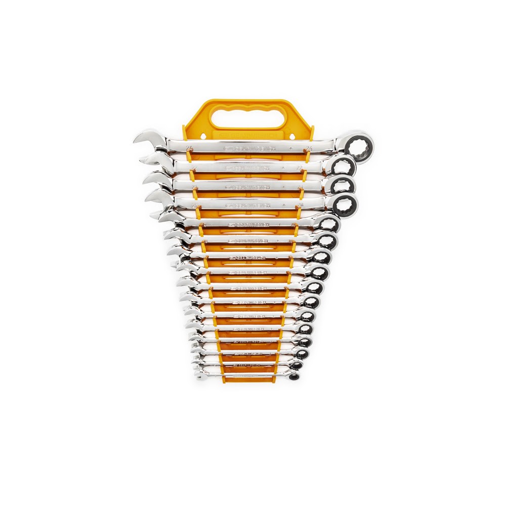 GearWrench 9416 16 Pc. 72-Tooth 12 Point Ratcheting Combination Metric Wrench Set - 4
