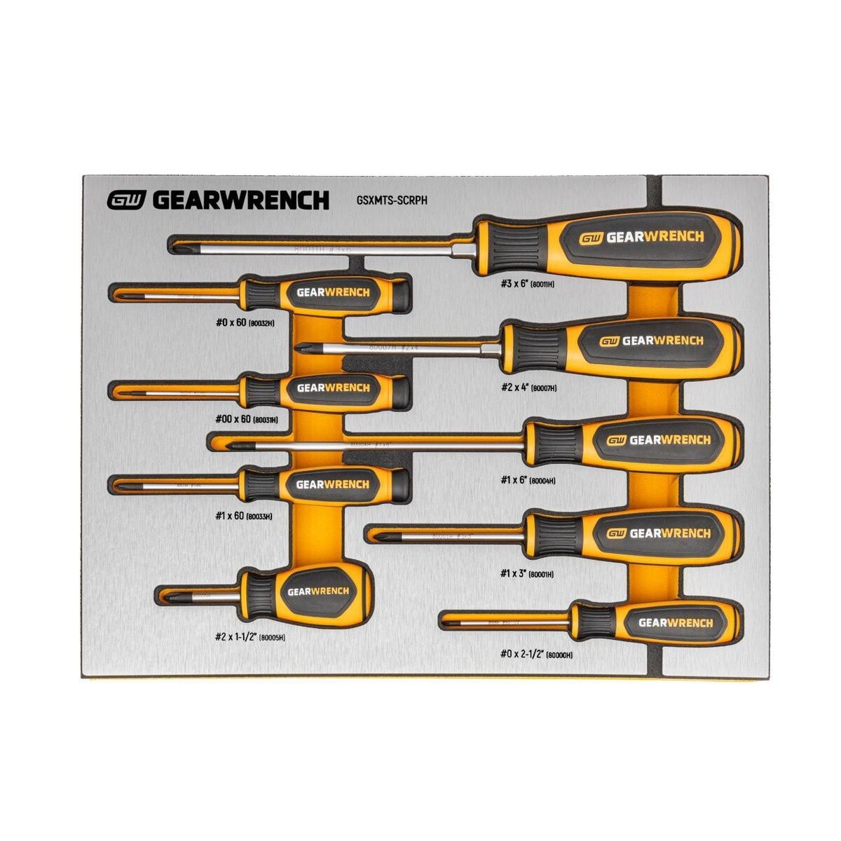 GearWrench GSXMTSKITB Premium Pliers and Screwdrivers Set with Foam Storage Trays (33 Piece) - 4
