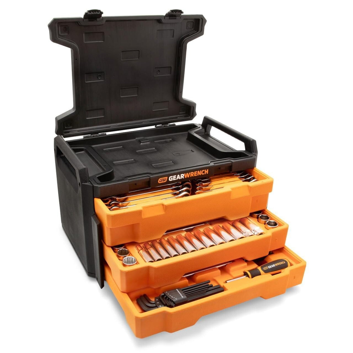 GearWrench GW168MM 1/4" and 3/8" Drive 90-Tooth Metric Mechanics Tool Set (168 Piece) - 3