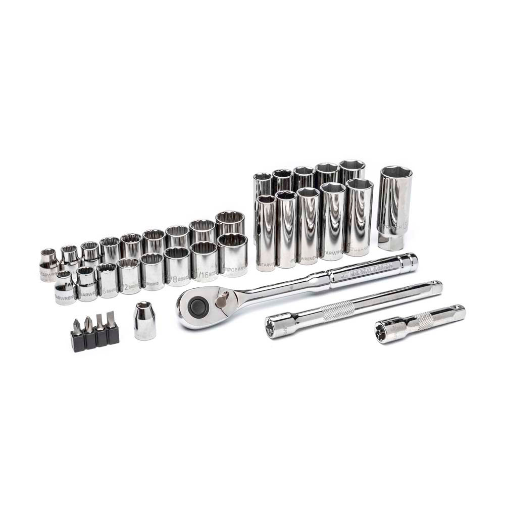 GearWrench GW72SSCBMTS 36 Piece 3/8” Drive 72-Tooth 12 Point Drive Mechanics Tool Set