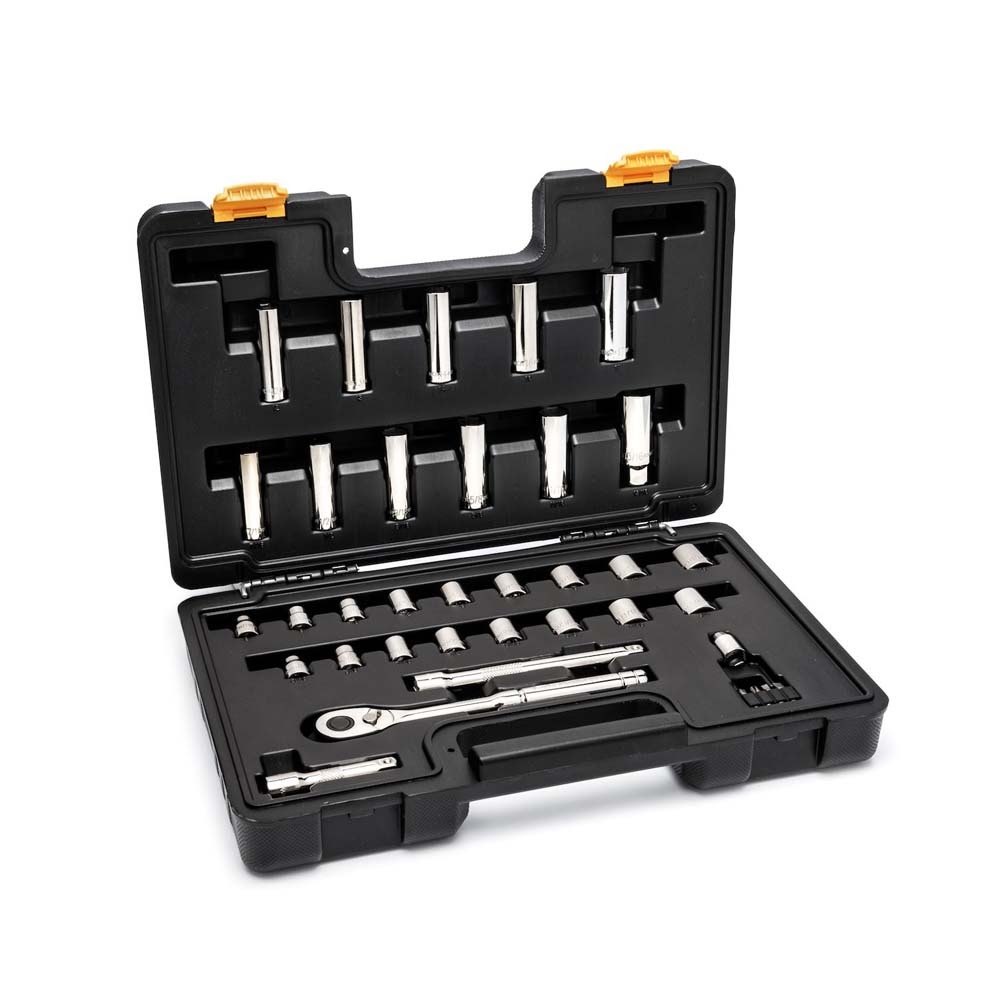 GearWrench GW72SSCBMTS 36 Piece 3/8” Drive 72-Tooth 12 Point Drive Mechanics Tool Set - 2