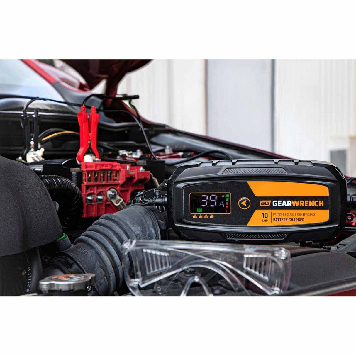 GearWrench GWBC100 10A 6V/12V Battery Charger and Maintainer - 8