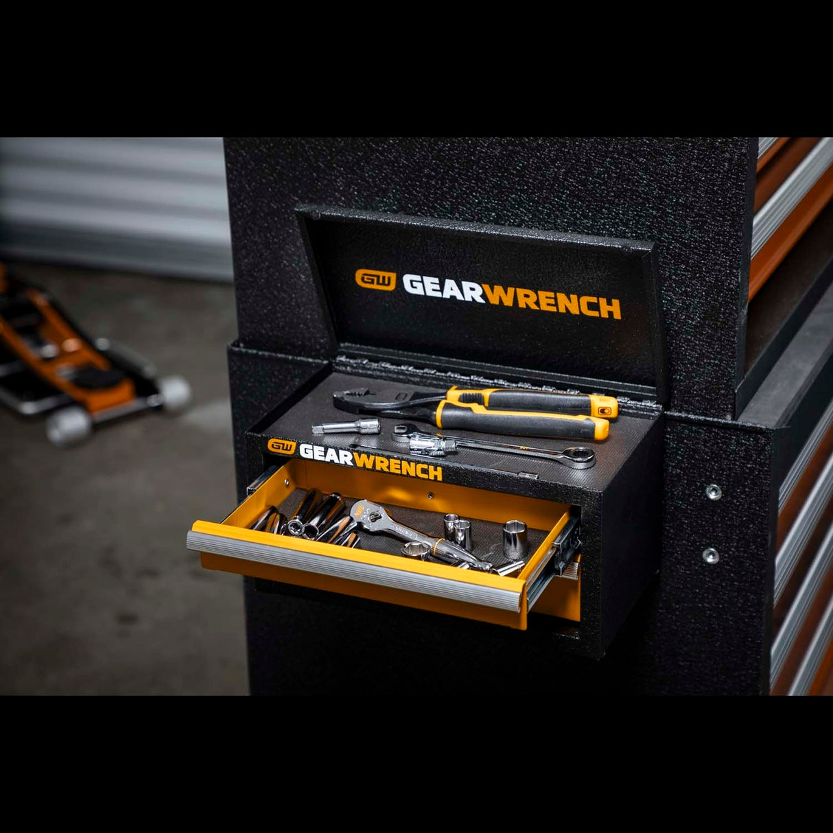 GearWrench GWBXMINIS 11 in. 2 Drawer Steel Mini Toolbox with Patent-Pending Hang Hook - 6