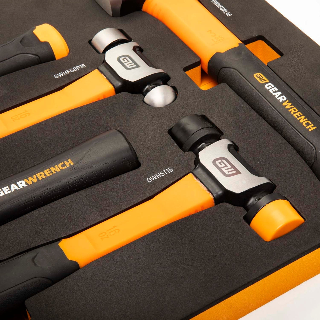 GearWrench GWH5PCMS Mixed Hammer Set in Foam Storage Tray (5 Piece) - 6