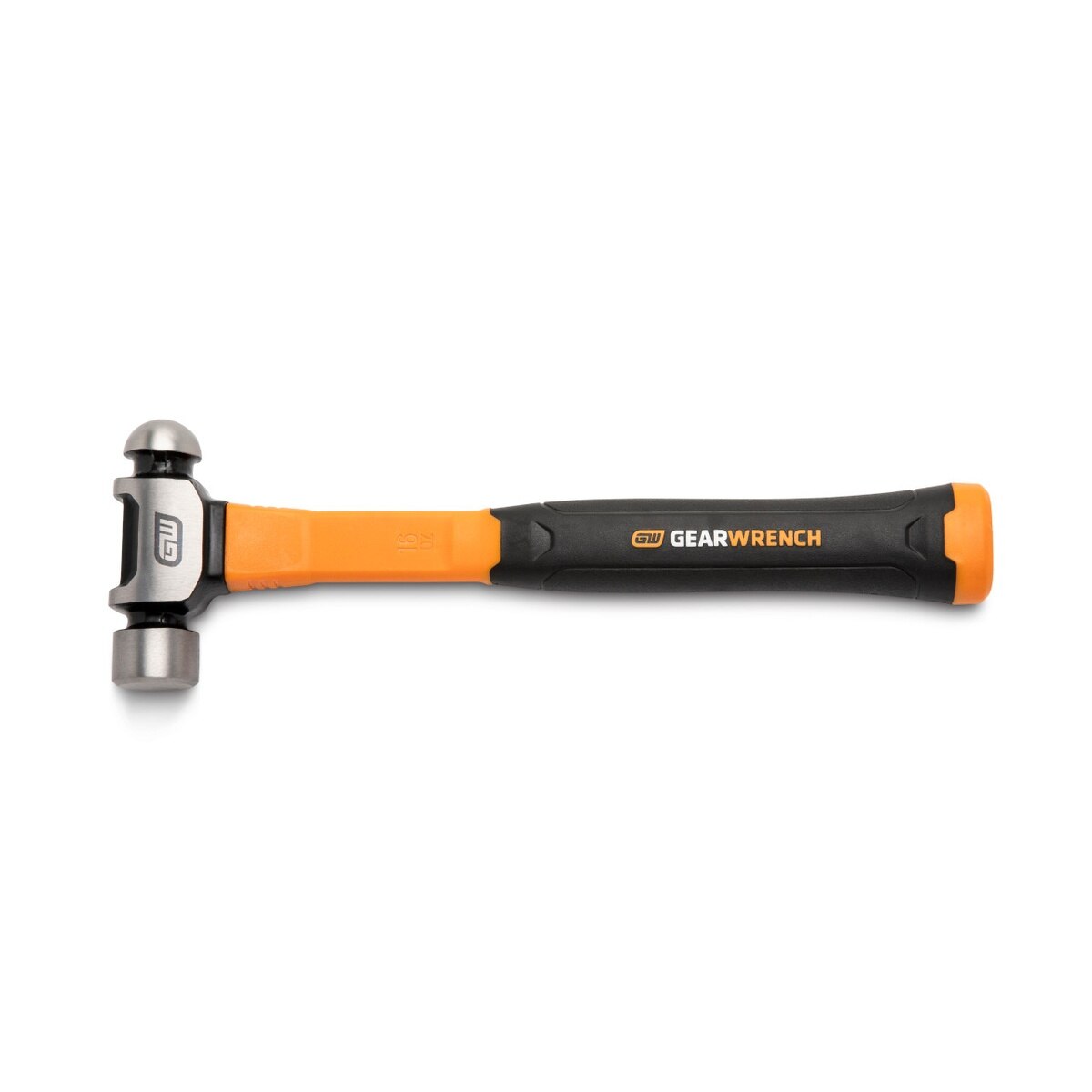 GearWrench GWHFGBP16 16 oz Ball Pein Hammer with Fiberglass Handle for Metal Shaping and Striking