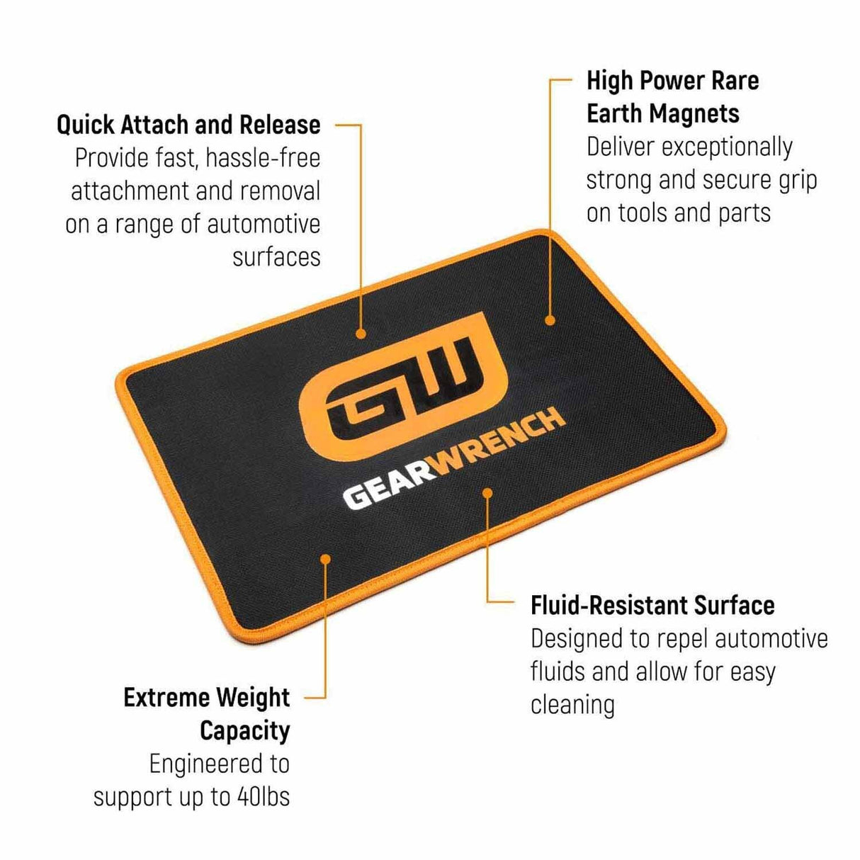 GearWrench GWMAGMAT1812 18"X12" High Strength Magnetic Tool Mat - 2