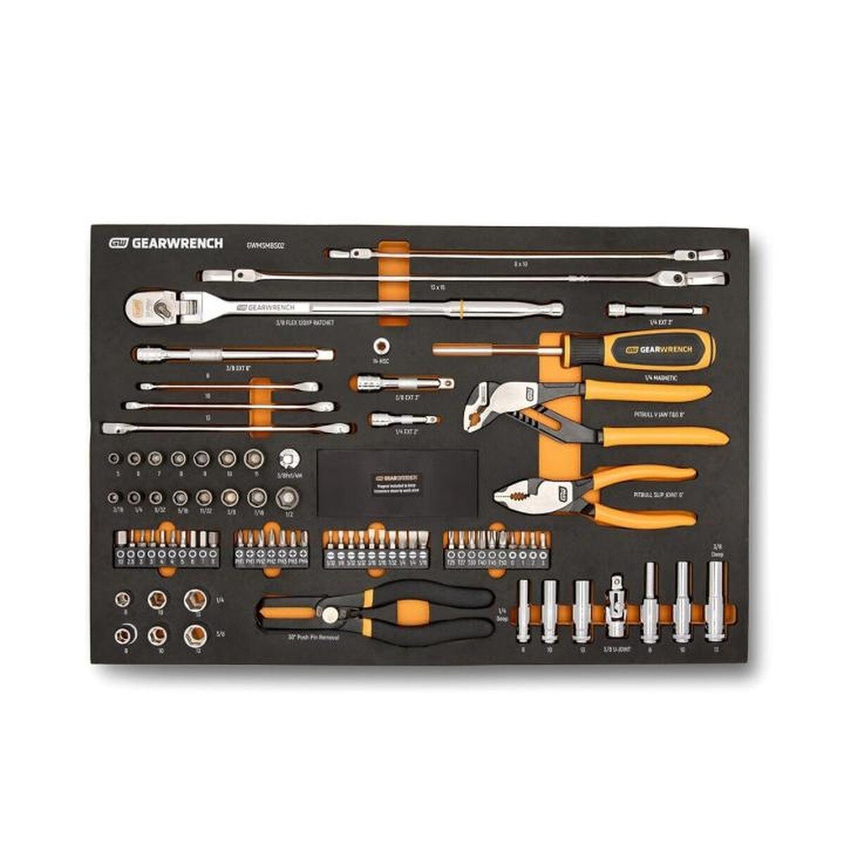 GearWrench GWMSMBS02 82 Piece 120XP Automotive Tool Set in Foam Storage Tray