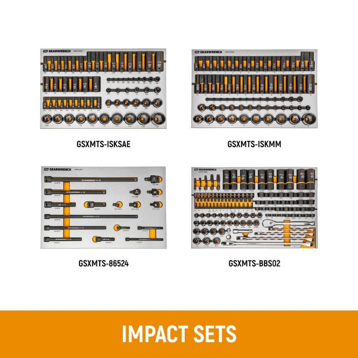 GearWrench MEGAMOD1331 MEGAMOD Mechanics Tool Set with Modular Foam Trays, Storage Units and Shop Equipment (1331 Piece) - 7