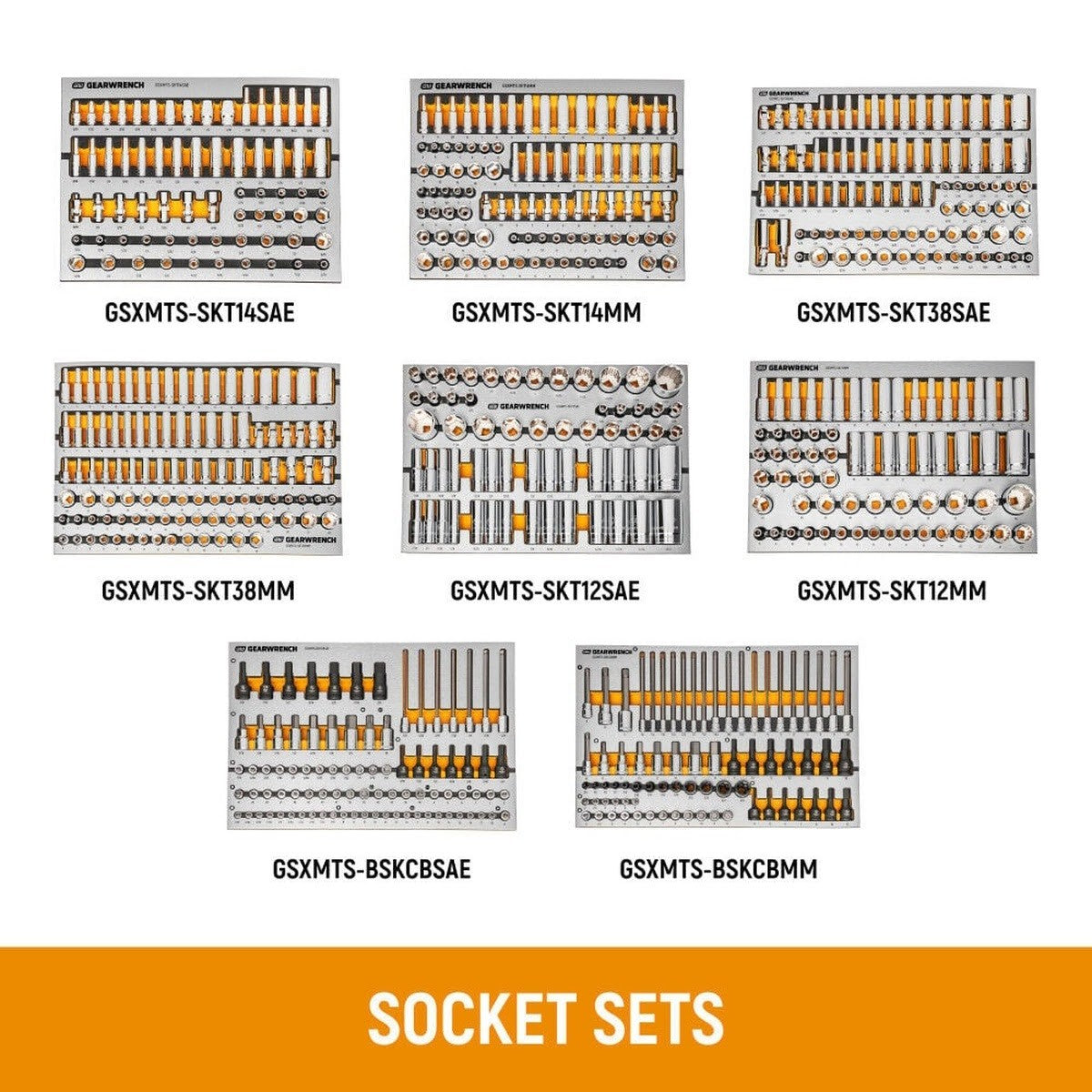 GearWrench MEGAMOD1629 MEGAMOD Mechanics Tool Set with Modular Foam Trays, Storage and Shop Equipment (1629 Piece Set) - 5