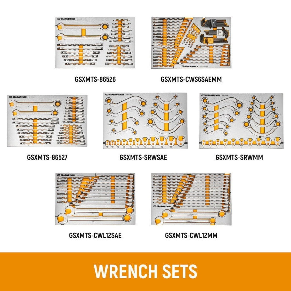 GearWrench MEGAMOD1629 MEGAMOD Mechanics Tool Set with Modular Foam Trays, Storage and Shop Equipment (1629 Piece Set) - 6