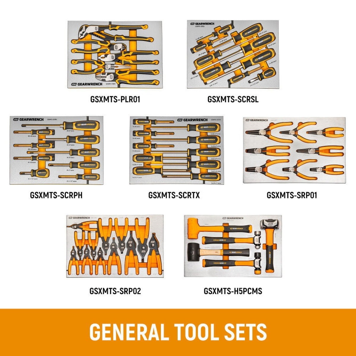 GearWrench MEGAMOD1858 1858 Piece Mechanics Tool Set with Modular Foam Trays Tool Storage and Shop Equipment (1 Set) - 7