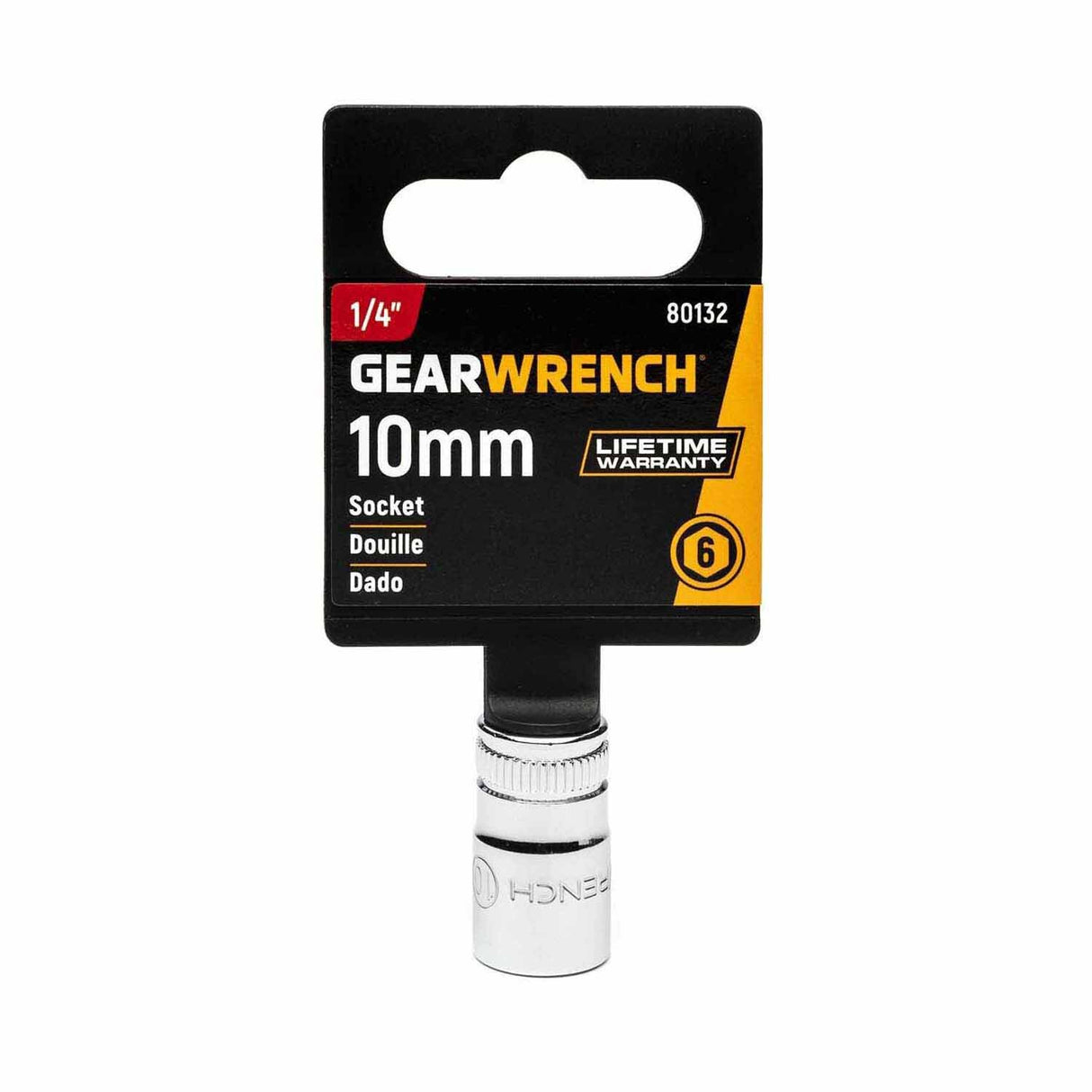 Gearwrench 80132 1/4" Drive 6 Point Standard Metric Socket 10mm - 2