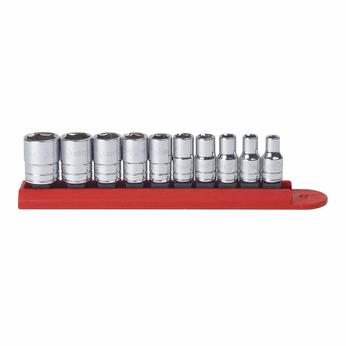 Gearwrench 80303 10 Pc. 1/4" Drive 6 Point Standard SAE Socket Set