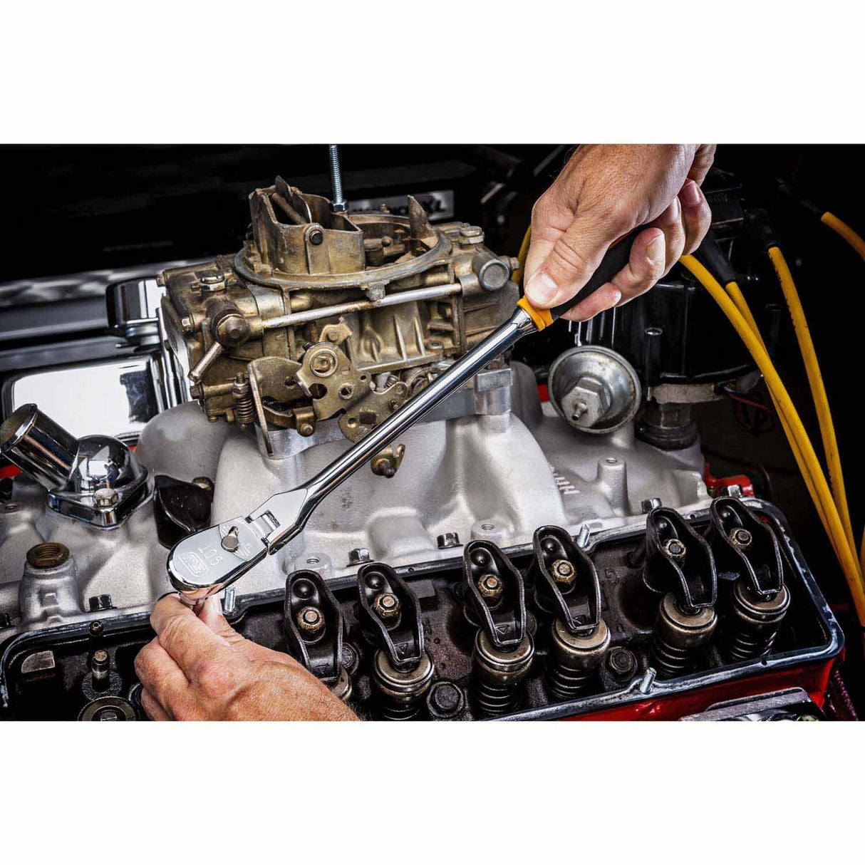 Gearwrench 81210T 3/8" Drive 90-Tooth Dual Material Flex Head Teardrop Ratchet - 5