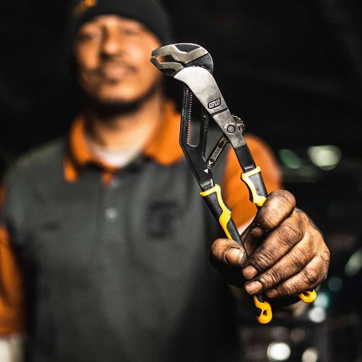 GearWrench 82592C 10" Pitbull Auto-Bite Tongue & Groove Dual Material Pliers - 3