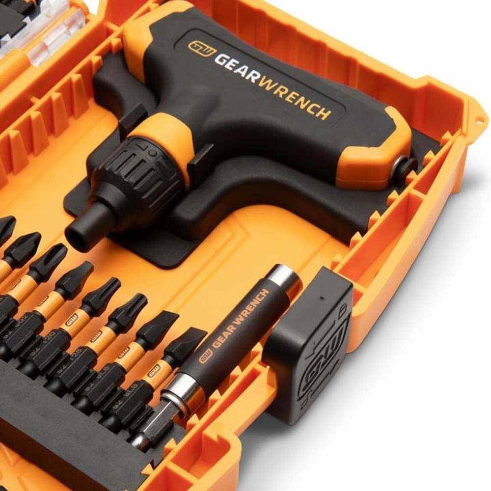Gearwrench 83535 51 Piece 1/4" Hex Micro Bits Set with Ratcheting T-Handle - 2