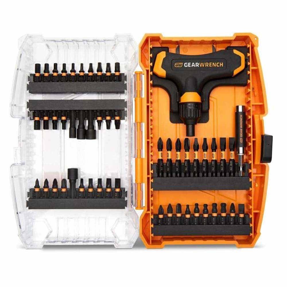 Gearwrench 83535 51 Piece 1/4" Hex Micro Bits Set with Ratcheting T-Handle - 3