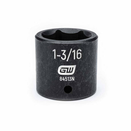 Gearwrench 84513N 1/2" Drive 6 Point Standard Impact SAE Socket 1-3/16"