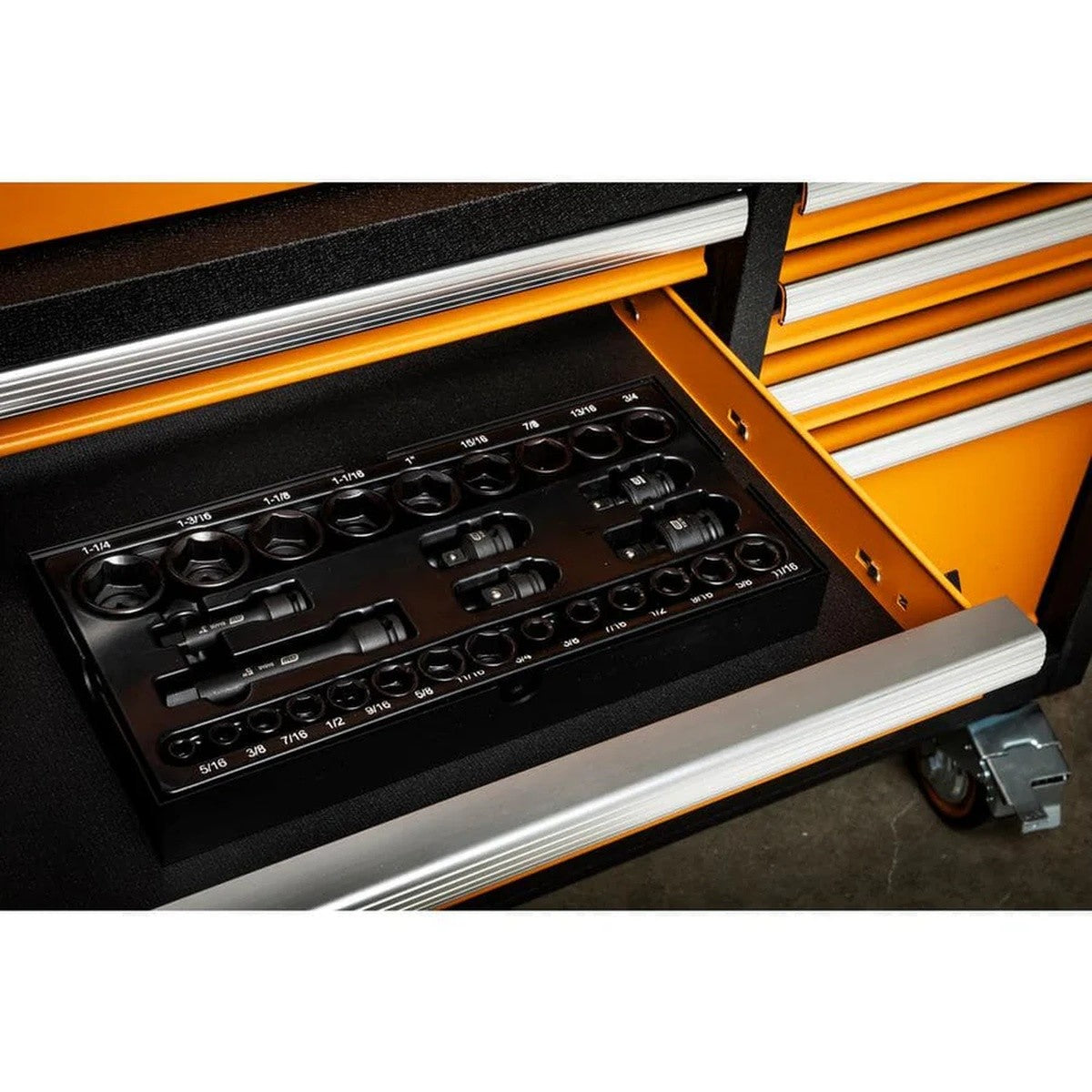 29-Piece SAE 3/8 in. and 1/2 in. Impact Socket Tray Set (29 Piece Set) - 8