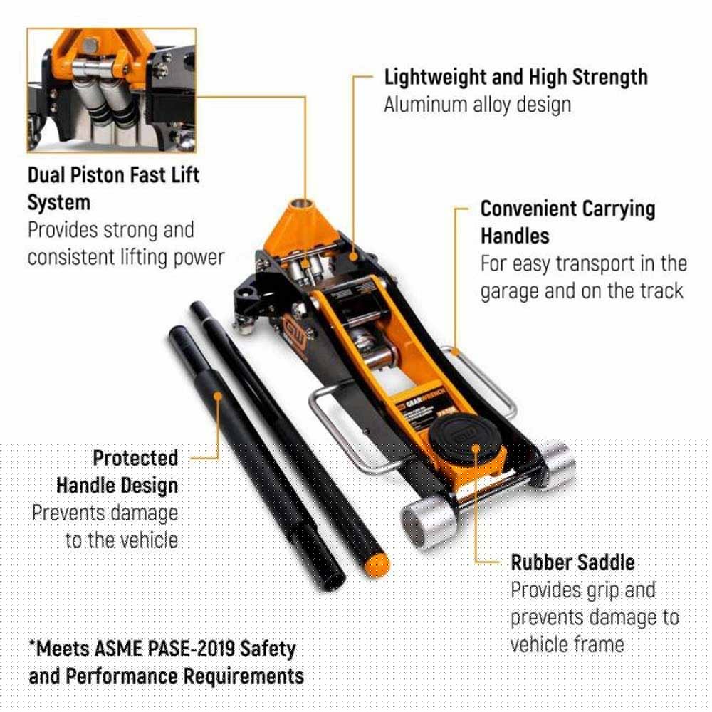 Gearwrench GWALFJ2T 2 Ton Aluminum Racing Jack - 2
