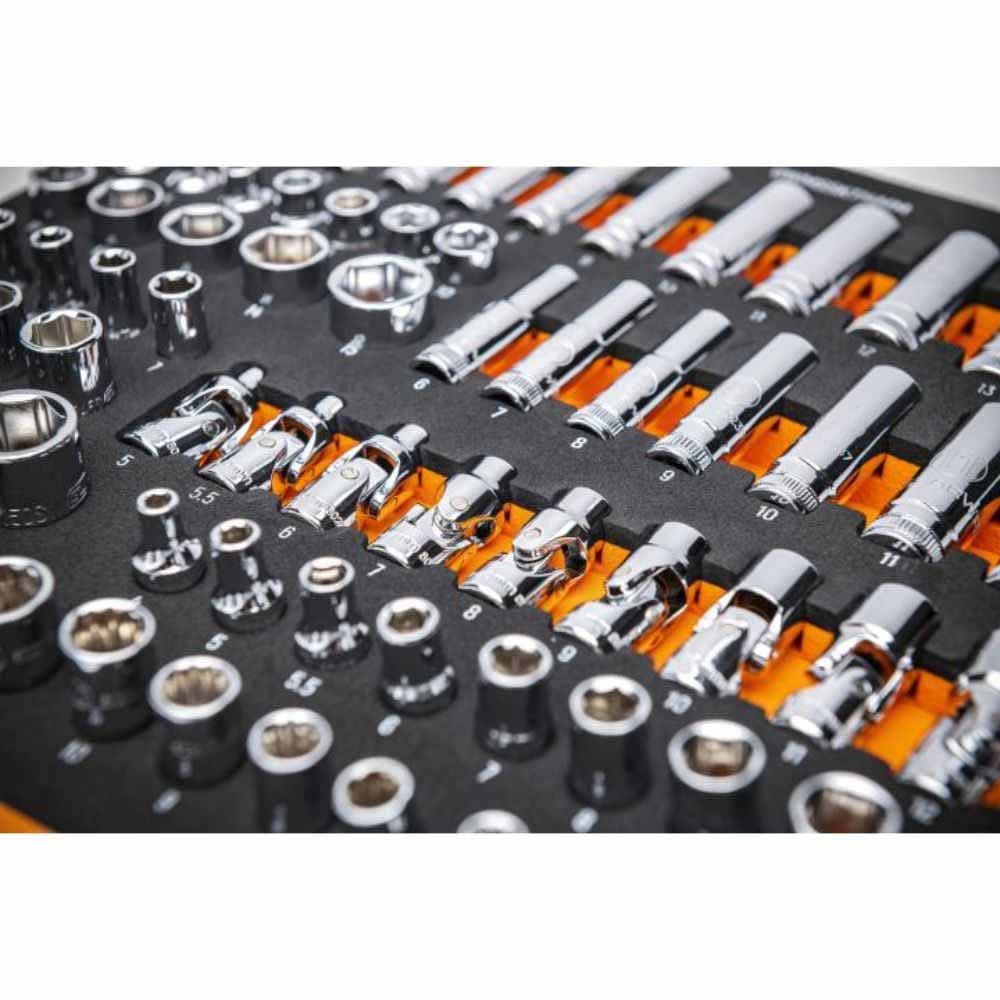 Gearwrench GWMSSKT14MM 89 Piece 1/4” Drive Master Metric Socket Set in Foam Storage Tray - 7
