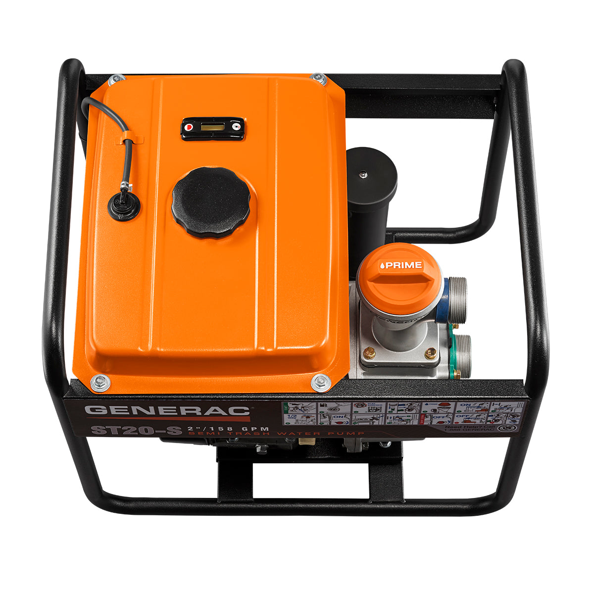 Generac 6919 ST20-S 2" Semi-Trash Water Pump - 7