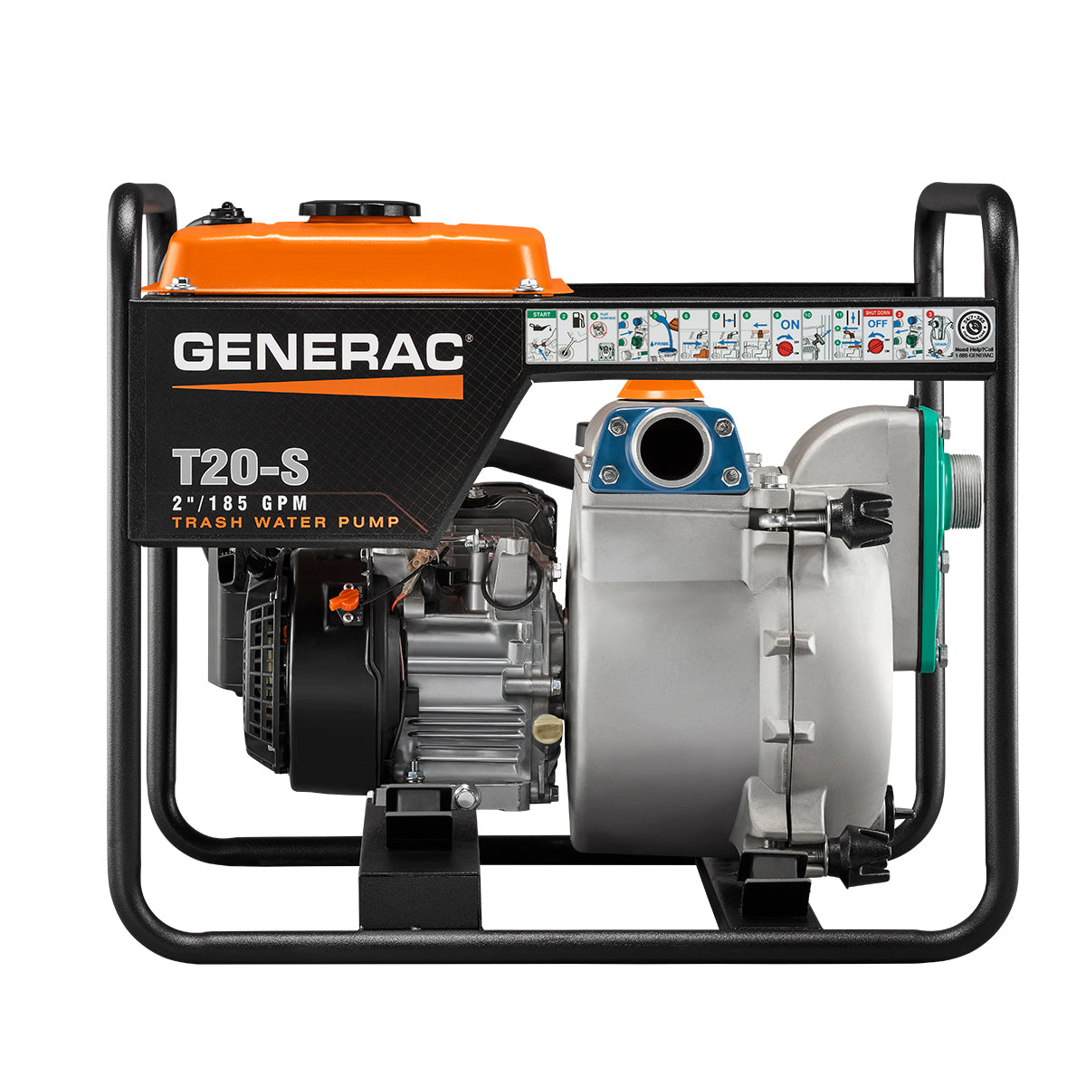Generac 6920 T20-S 2" Trash Pump - 2