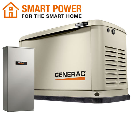 Generac 7172 Guardian 10kW Home Backup Generator with 16-circuit Transfer Switch WiFi-Enabled