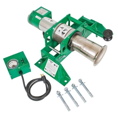 Greenlee 6800 Ultra Tugger 8 Cable Puller with Floor Mount - 8000 lb.