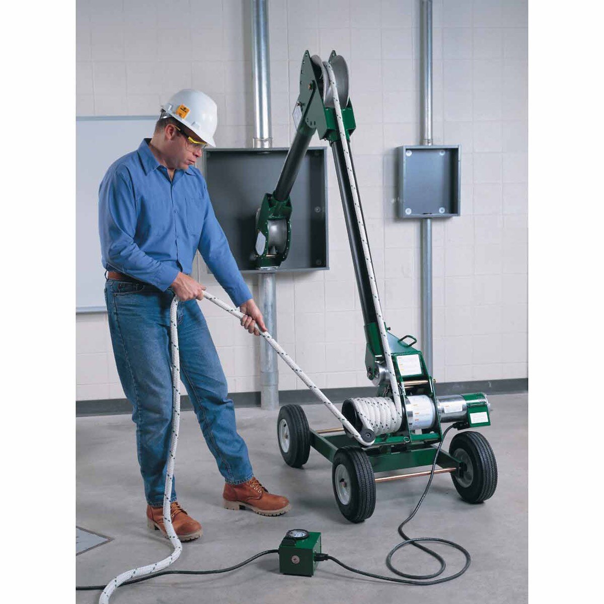 Greenlee 6800 Ultra Tugger 8 Cable Puller with Floor Mount - 8000 lb. - 2