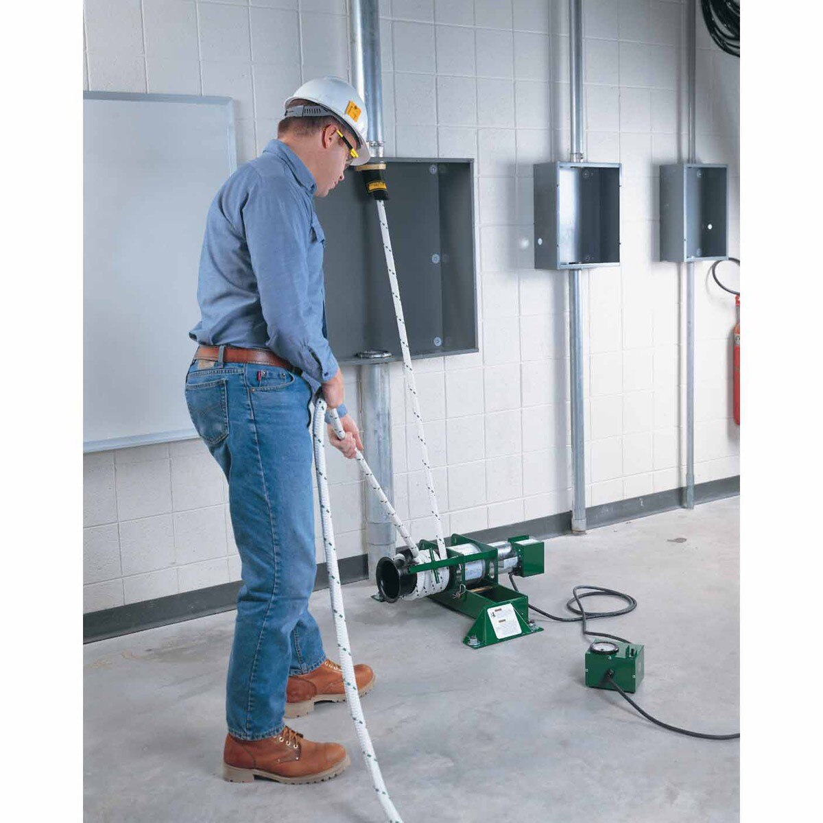 Greenlee 6800 Ultra Tugger 8 Cable Puller with Floor Mount - 8000 lb. - 6