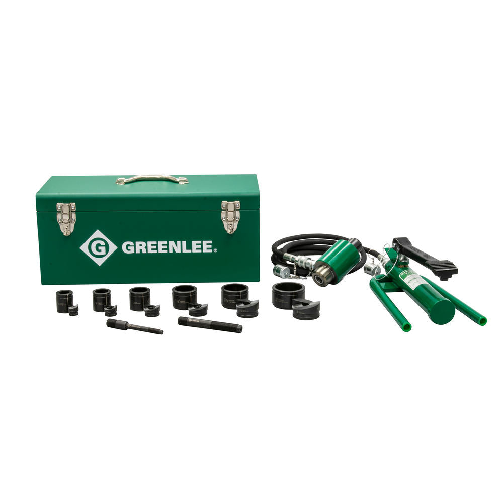 Greenlee 7606SB 1/2" to 2" Slug Buster KO Set with 1725 Foot Pump in Steel Case