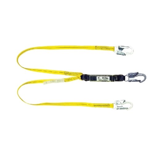 Guardian 01217 4' Double Leg Shock Absorbing Lanyard With High Strength Snap Hook