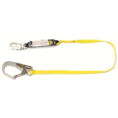 Guardian 01221 6' Single Leg Shock Absorbing Lanyard With Rebar Hook End