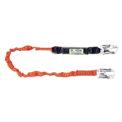 Guardian 11900 6' Tiger Tail Single Leg Stretch Lanyard With Snaphook