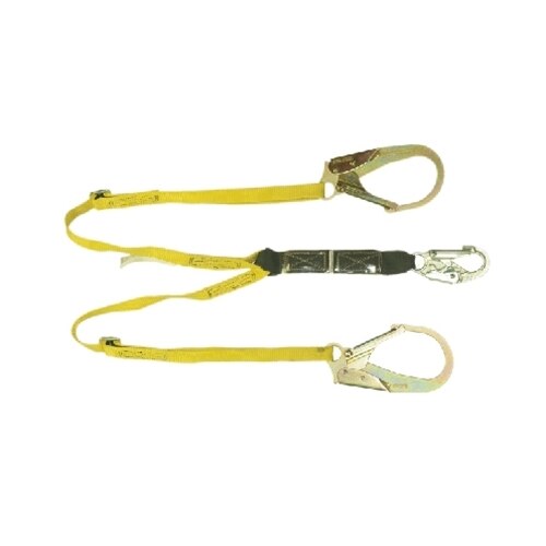Guardian 20091 4' - 6' Double Leg Adjustable Lanyard With 3600 Lbs Rebar Hooks