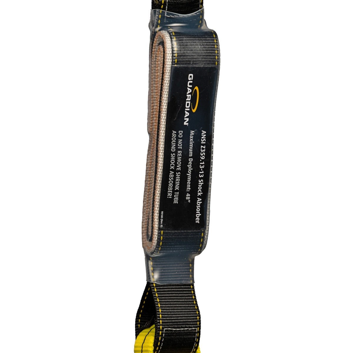 Guardian 01214 3 ft Single Leg External Shock Absorbing Lanyard with Steel Snap Hooks - 2