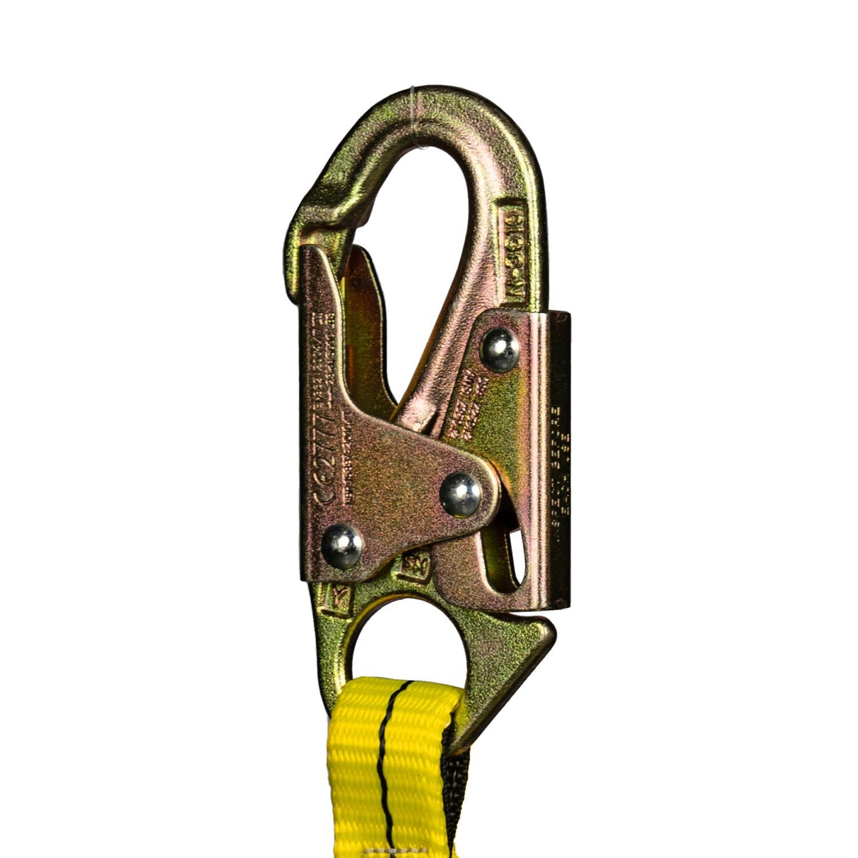 Guardian 01220 6 ft Single Leg Shock Absorbing Lanyard with Steel Snap Hooks - 4