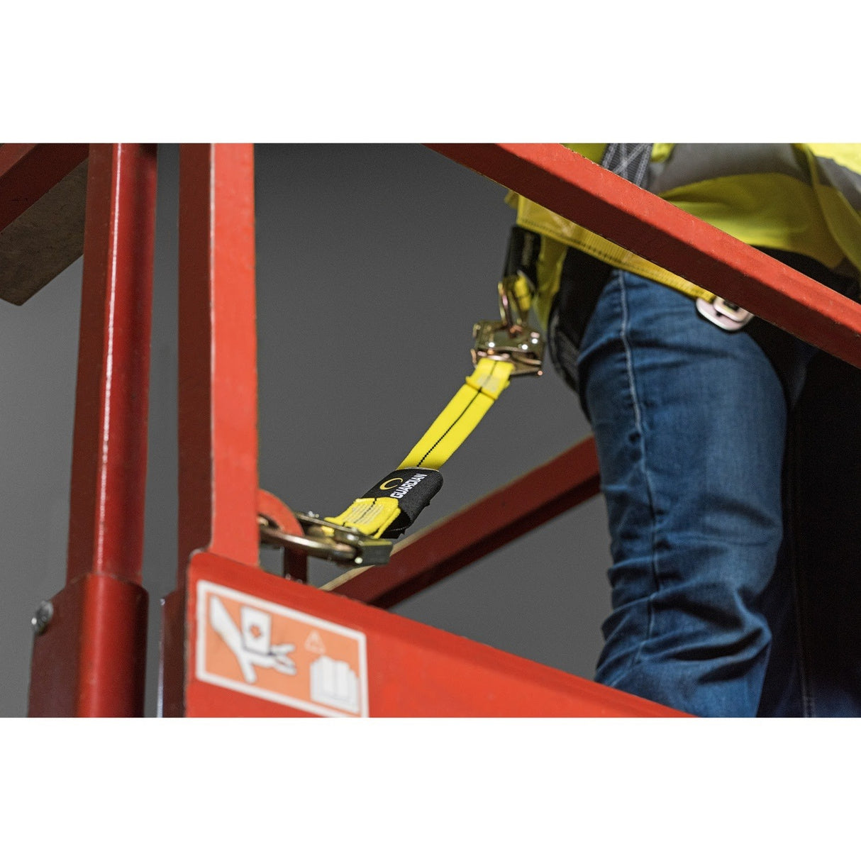 Guardian 01250 2 ft Single Leg Non Shock Absorbing Lanyard with Steel Snap Hooks - 7