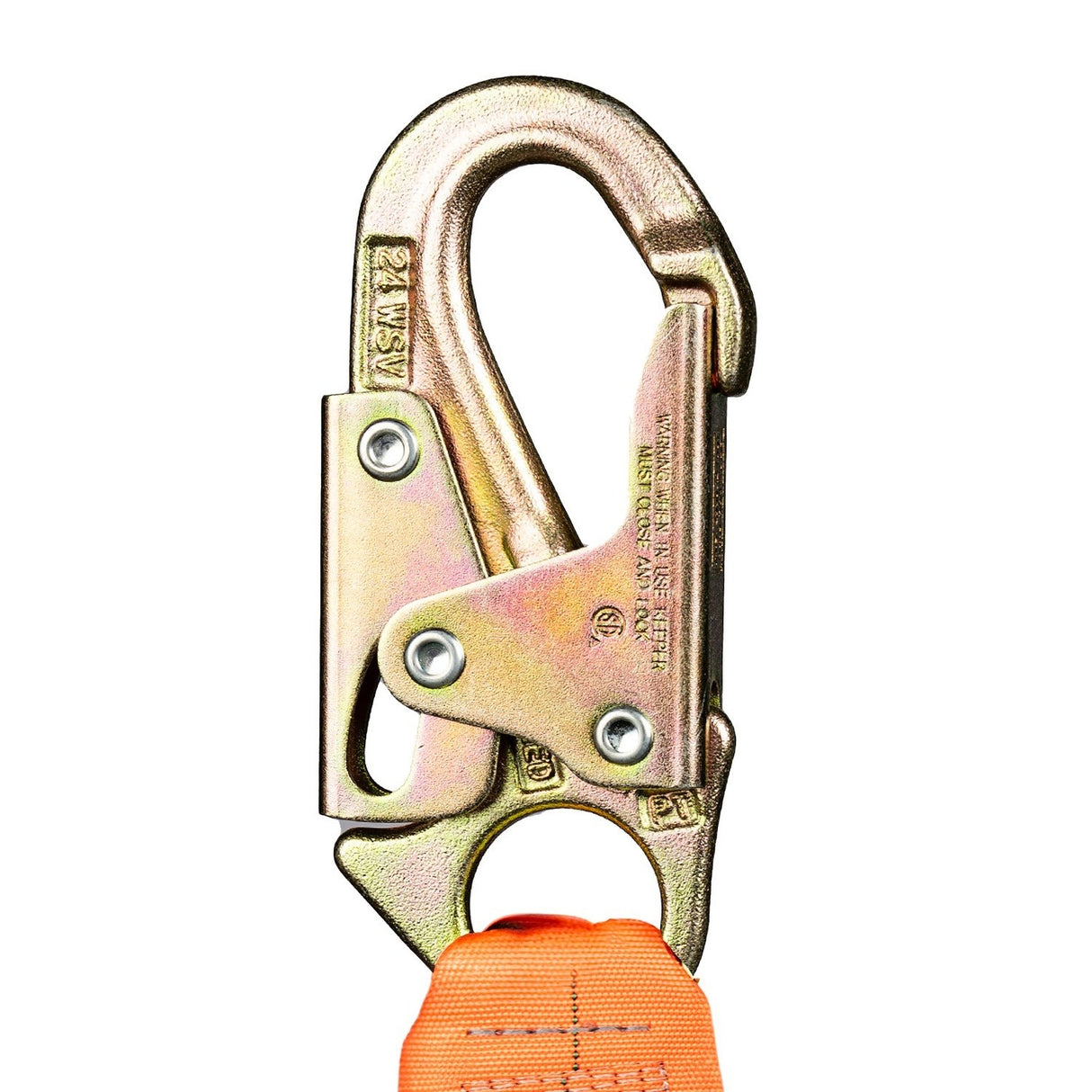 Guardian 01295 4.5 ft to 6 ft Single Leg Stretch Shock Absorbing Lanyard with Steel Snap Hooks - 4