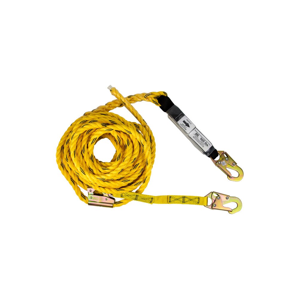 Guardian 01310 VLA-25 - 25' Yellow Poly Steel Vertical Lifeline Assembly