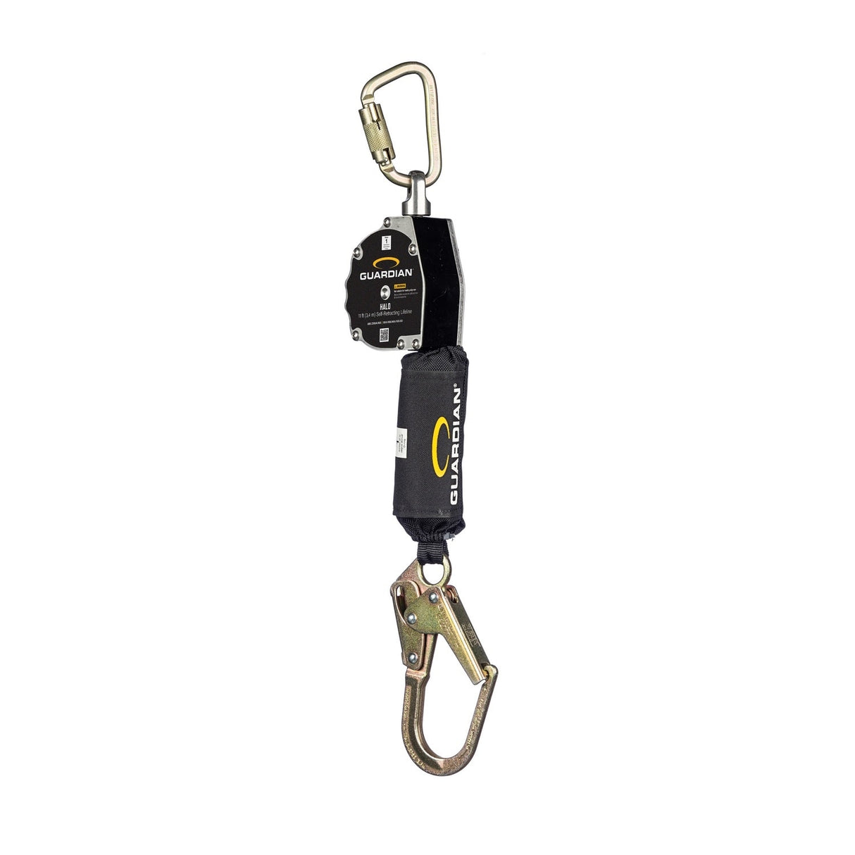 Guardian 10901 Halo 11 ft Class 1 Web Self Retracting Lifeline with Steel Rebar Hook - 3