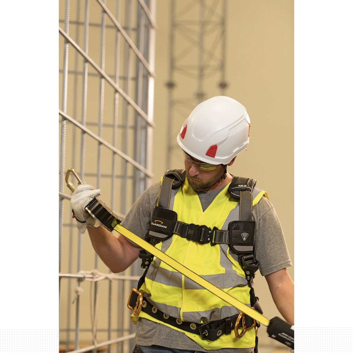 Guardian 10901 Halo 11 ft Class 1 Webbing Self Retracting Lifeline with Steel Rebar Hook - 4