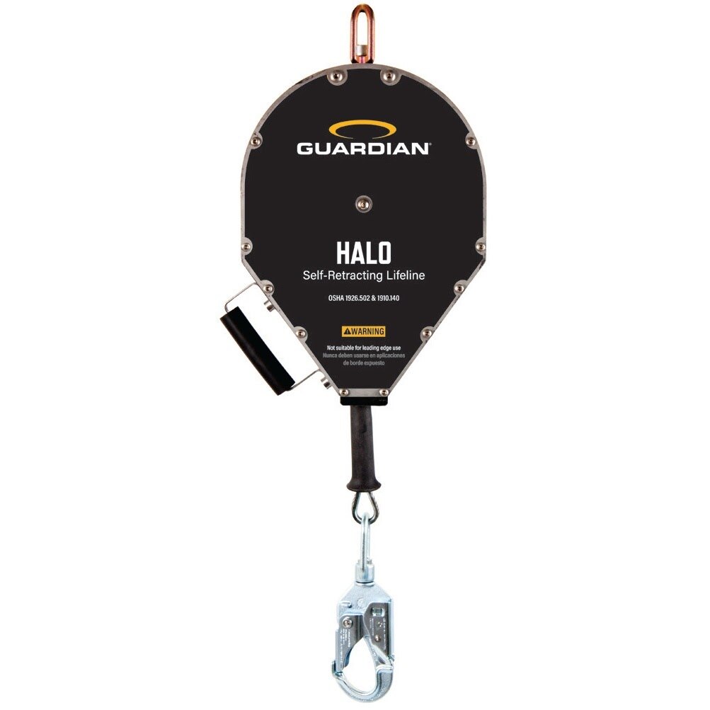 Guardian 10918 65 ft Halo Big Block Cable Self-Retracting Lifeline with Steel Snap Hook