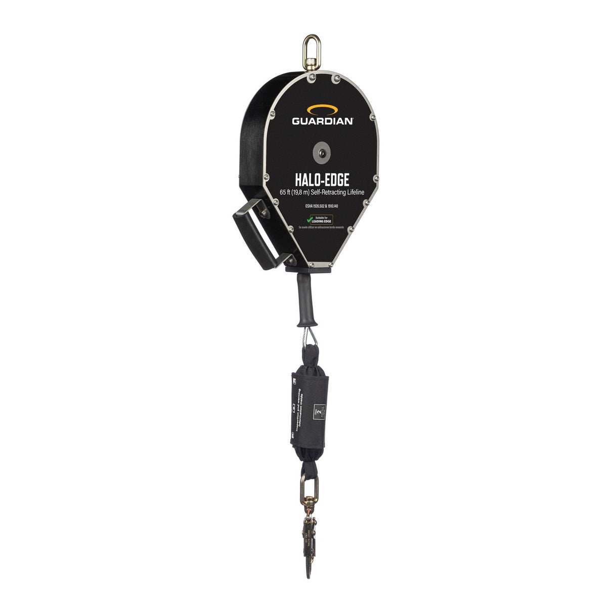 Guardian 10928 Halo-Edge 65 ft Leading Edge Self-Retracting Lifeline with Shock Pack