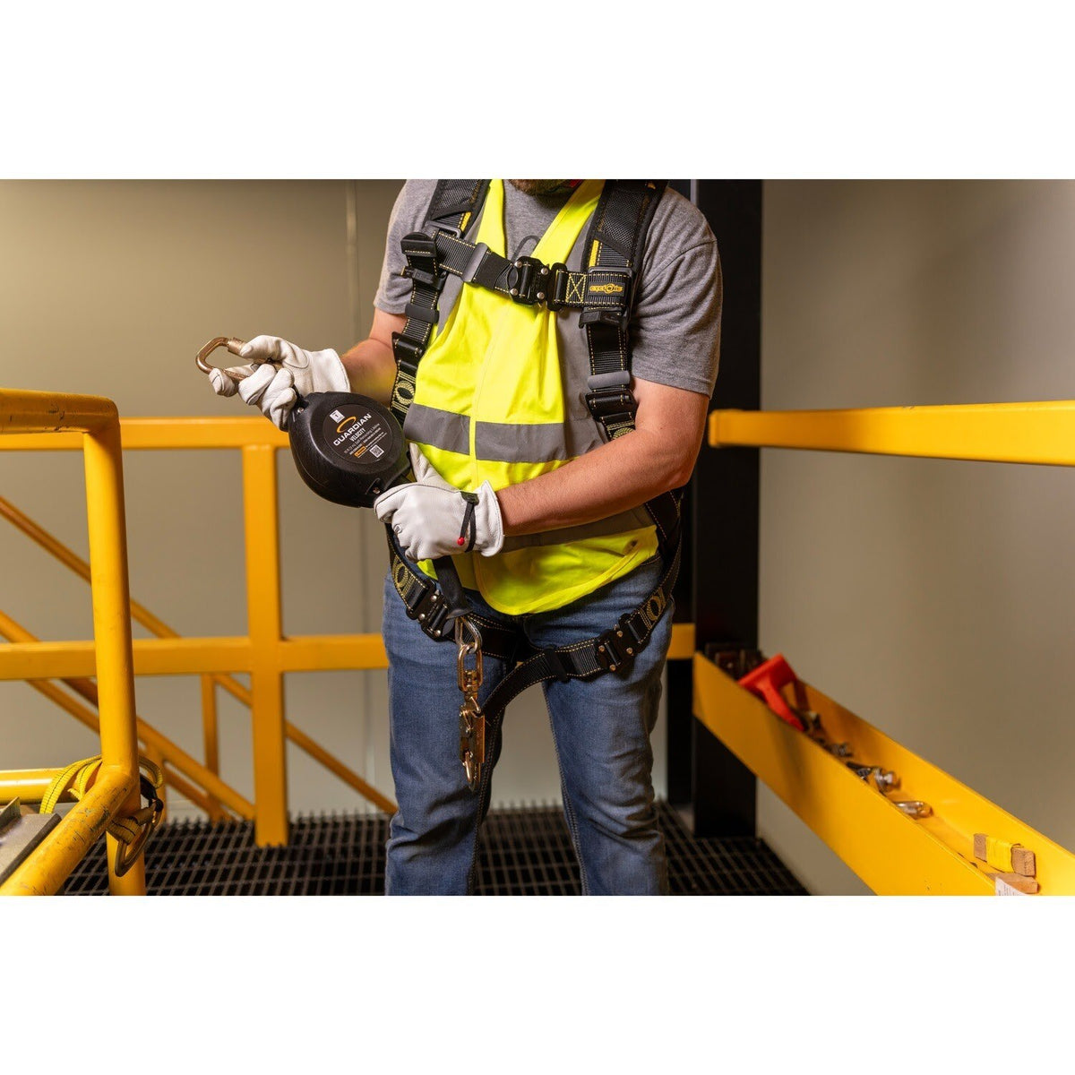 Guardian 10950 10 ft Velocity Class 1 Cable Self Retracting Lifeline with Snap Hook - 5
